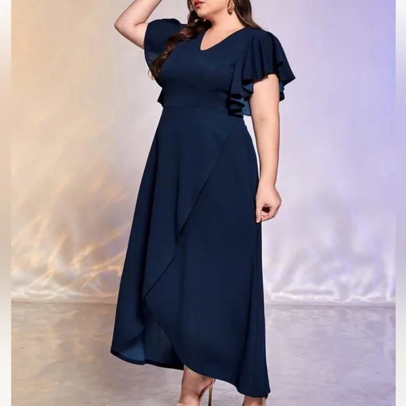 SHEIN Navy Blue Dress Size 16, 2XL - Picture 1 of 7